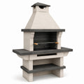 Barbecue in cemento con griglia in acciaio inox