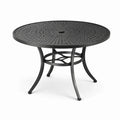 Tavolo rotondo in metallo nero diametro 120 cm