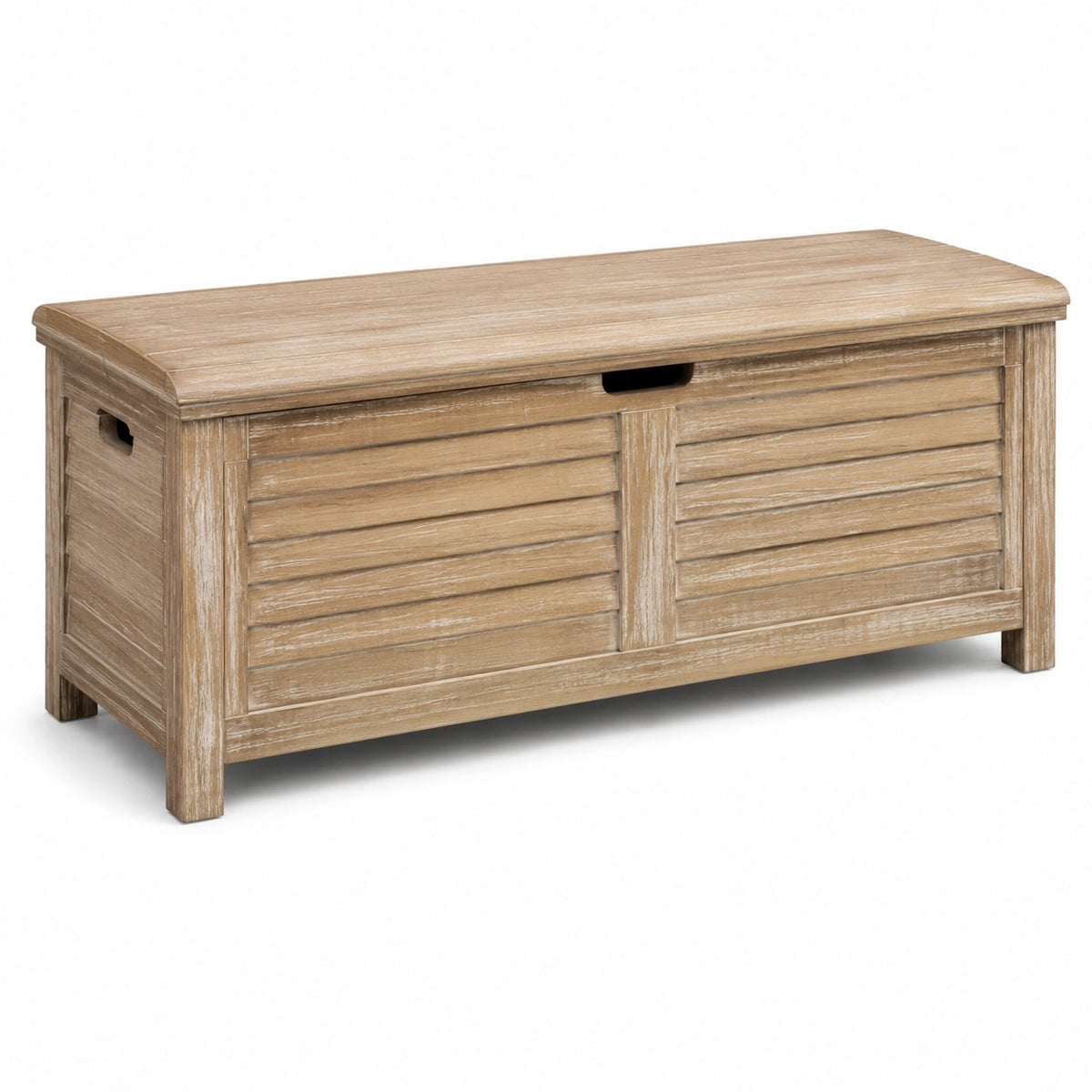 Baule in legno di teak 120x45x50 cm marrone