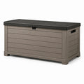 Baule da giardino in plastica marrone e nero 270L