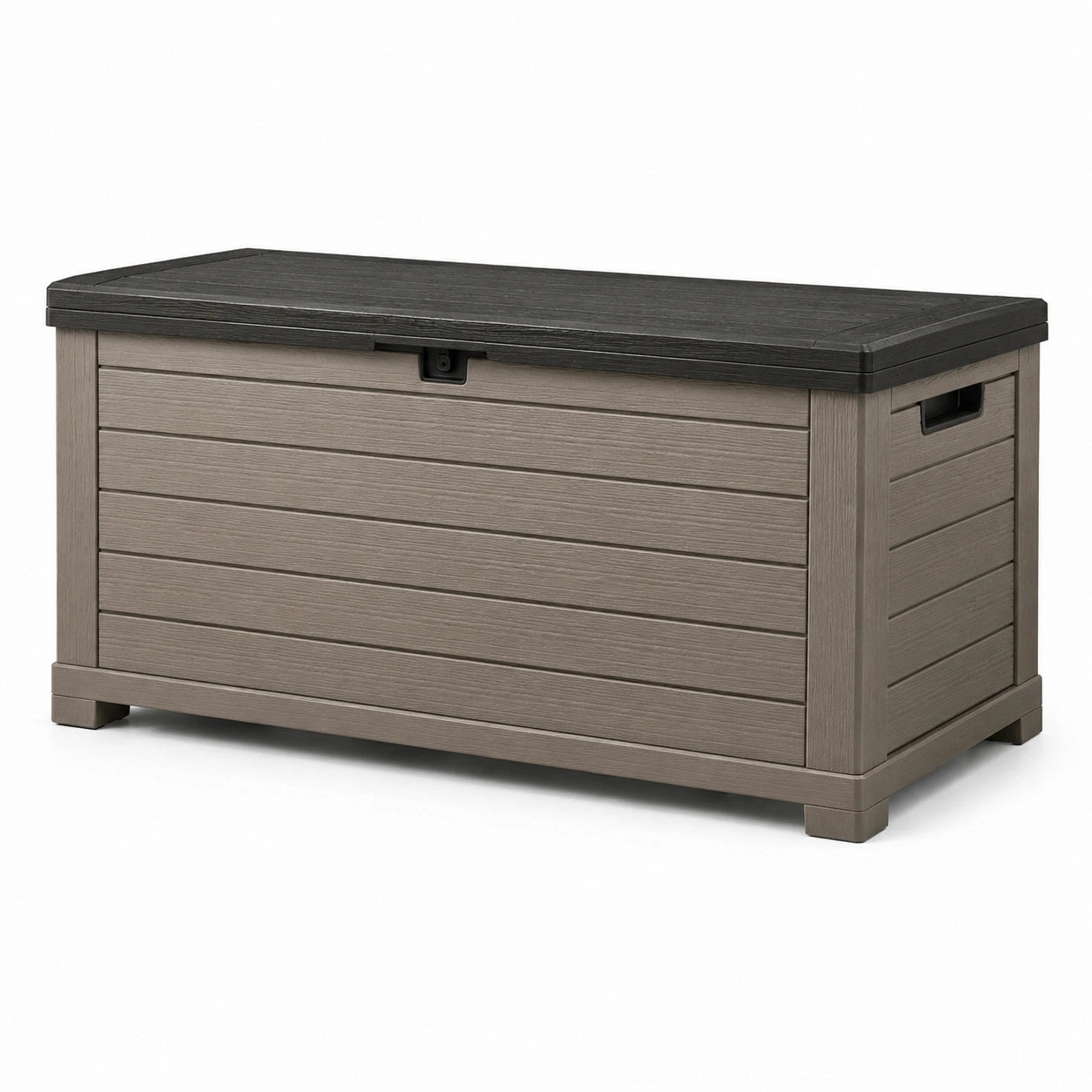 Baule da giardino in plastica marrone e nero 270L