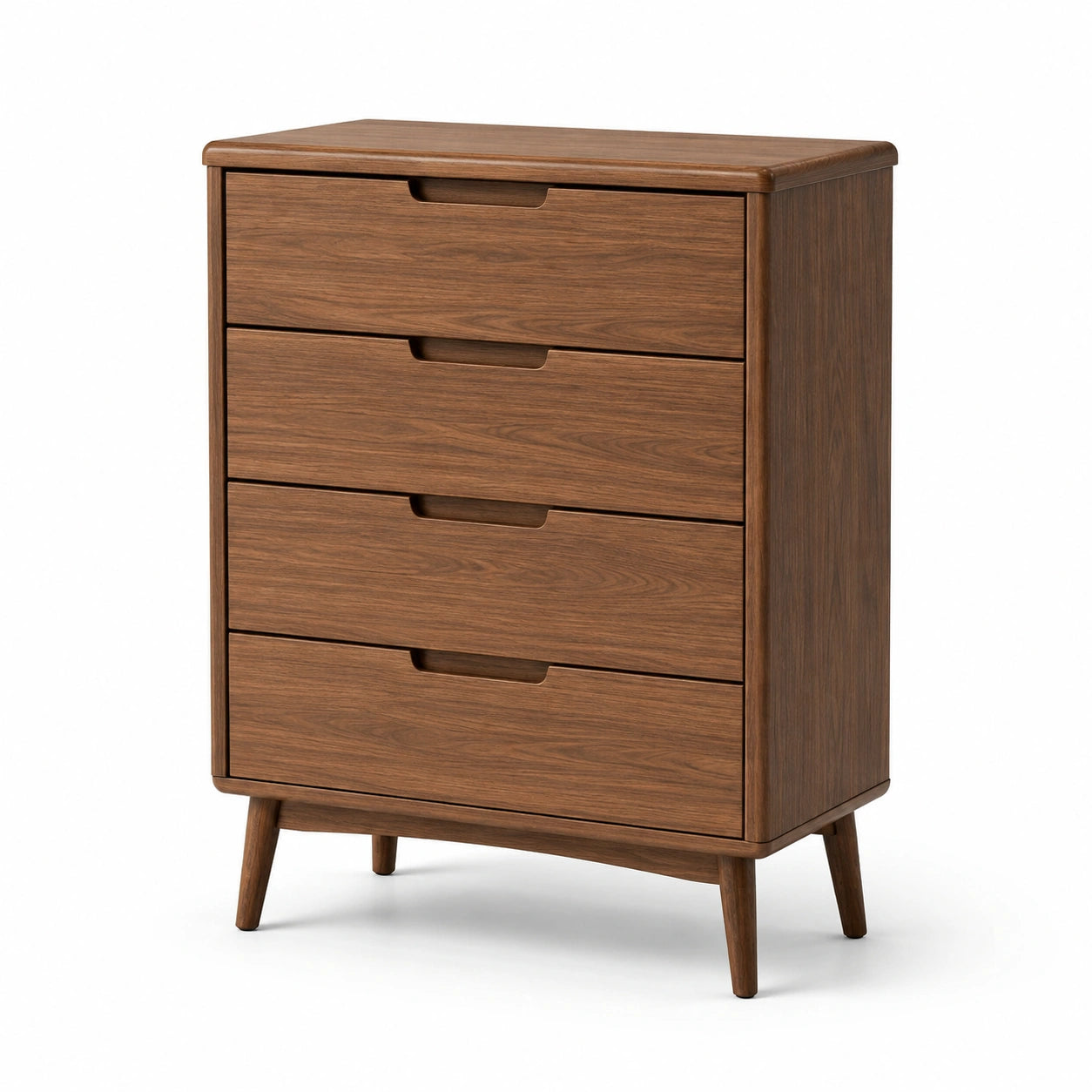 Cassettiera in Legno di Noce con 4 Cassetti