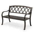 Panchina in metallo nero per esterni 125 cm